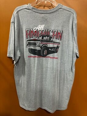 Gray 'All American' Truck Graphic Tee - Men